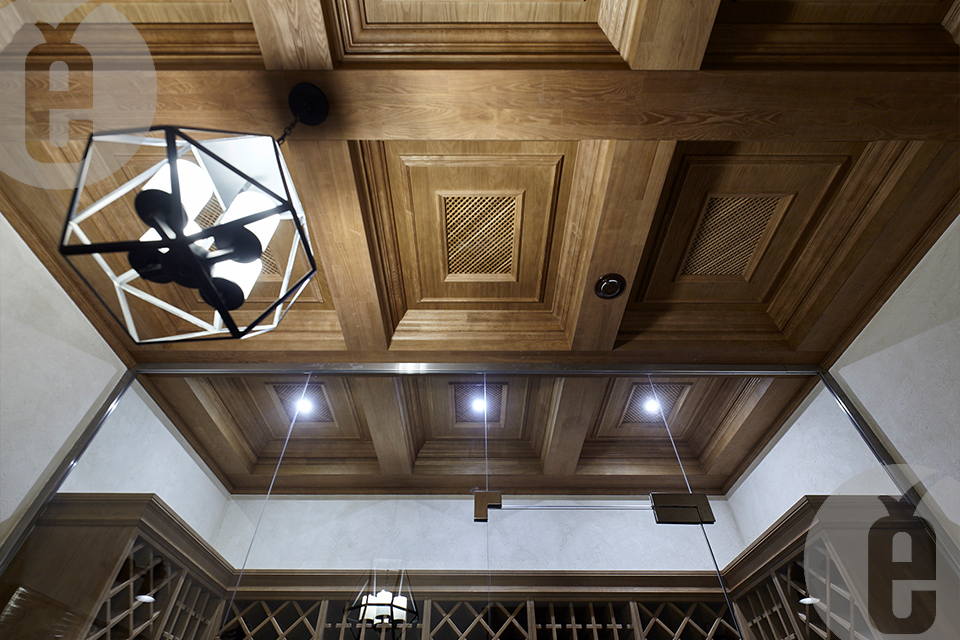деревянный кессонный потолок