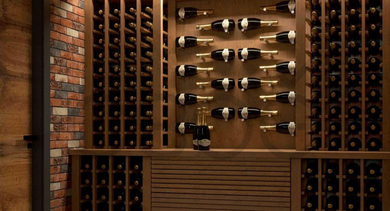 Шкаф для вина на 3 стены под ключ